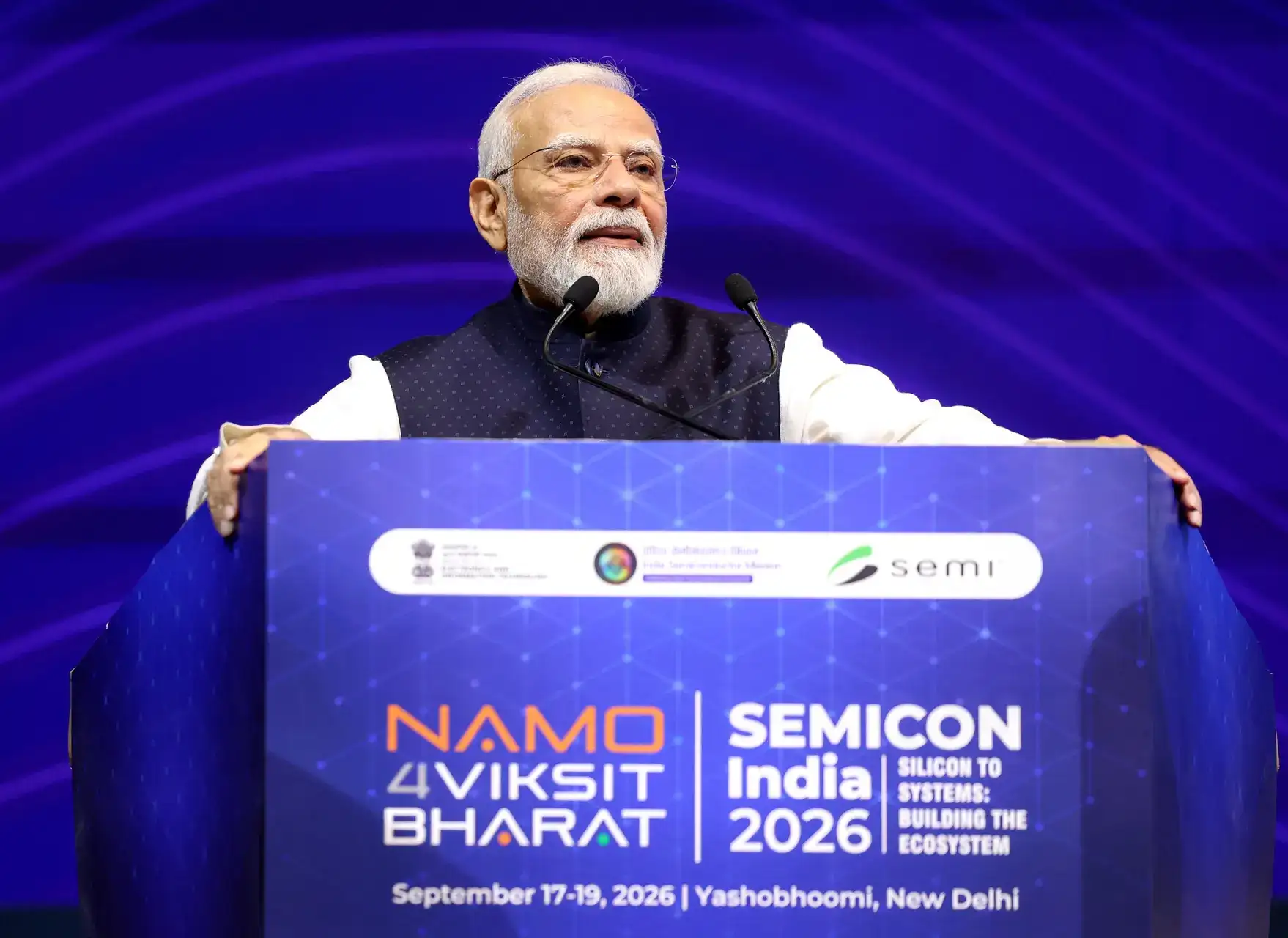 New Delhi, Sep 17 (ANI): Prime Minister Narendra Modi addresses the inauguration...